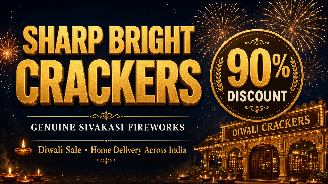 Sharp Bright Crackers 90% Discount Diwali Sale