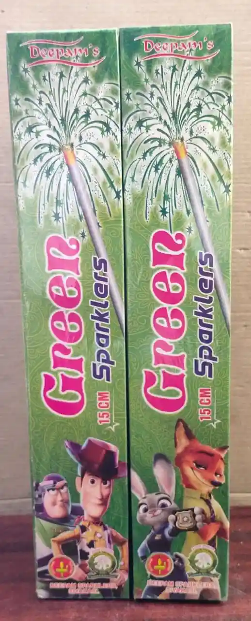 15 Cm Green Sparkers