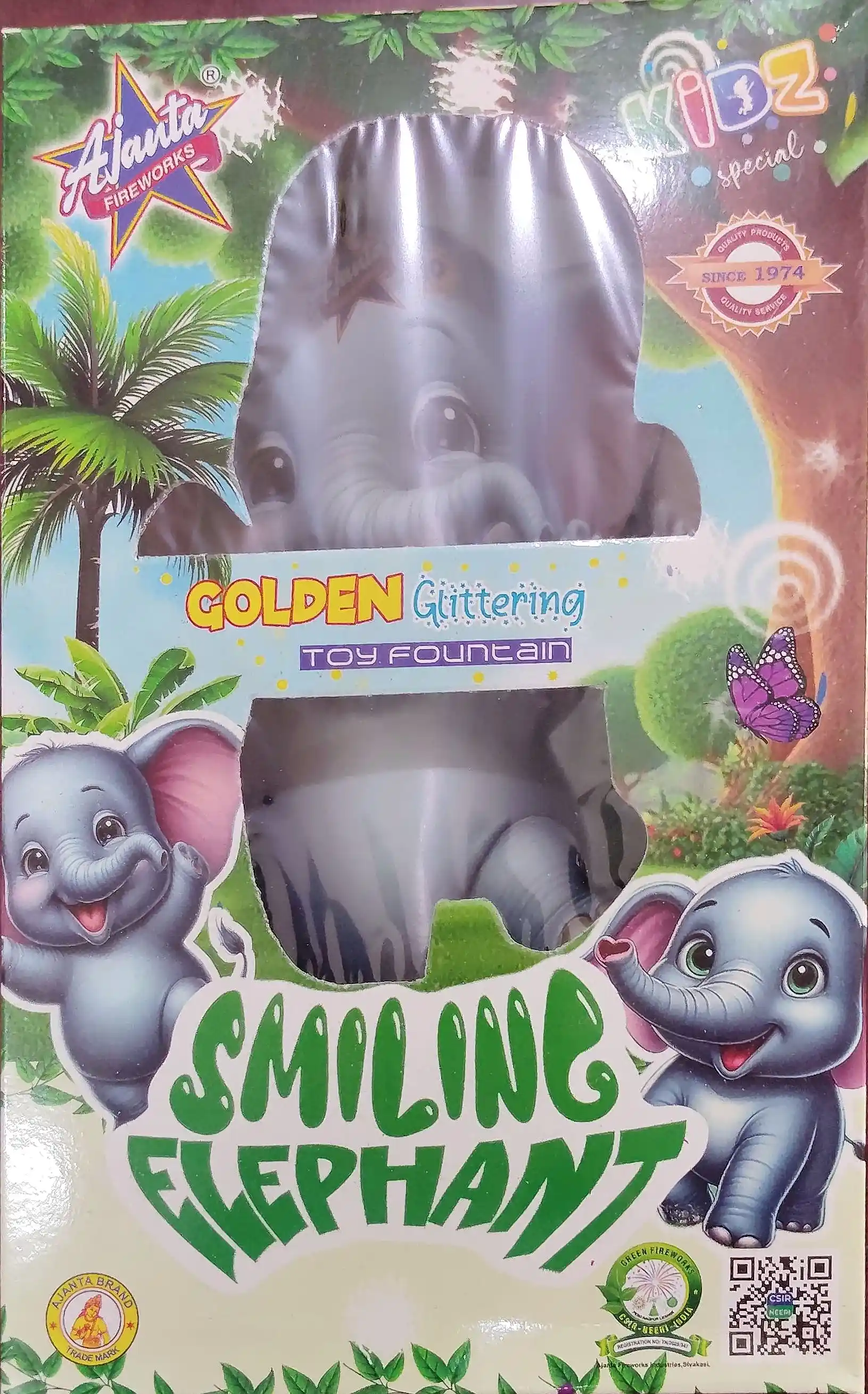 Smiling Elephant (Silver Mega Toy Fountain)